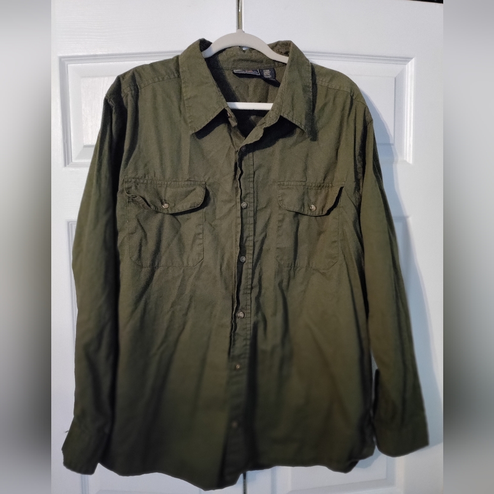 Olive green Route 66 long sleeve shirt XL